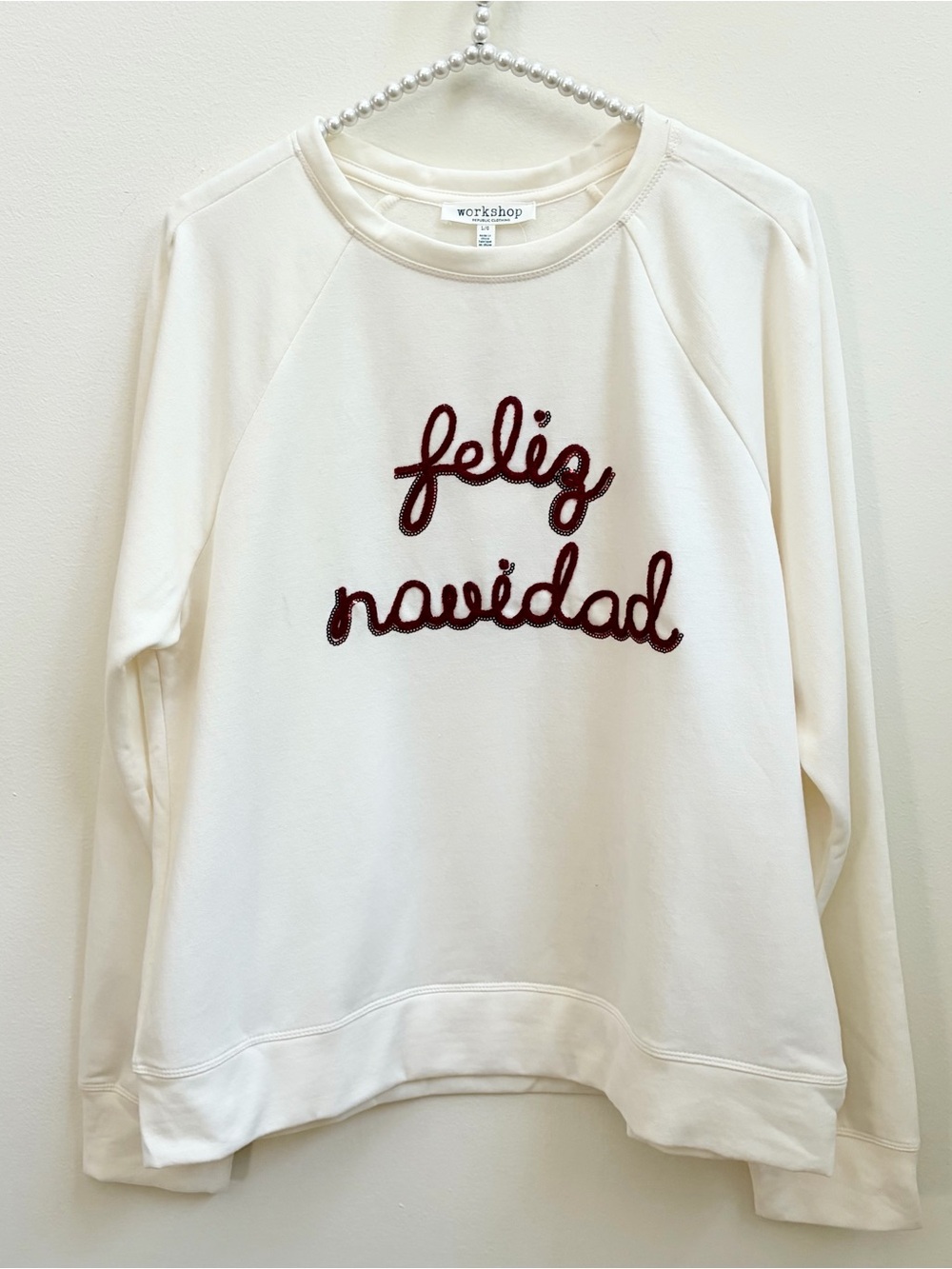 Feliz Navidad Cream Holiday Sweatshirt